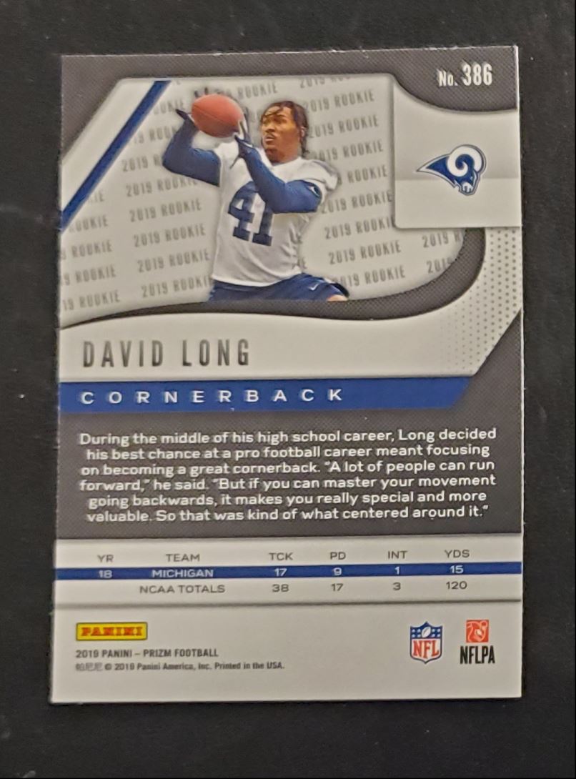 2019 Panini Prizm David Long