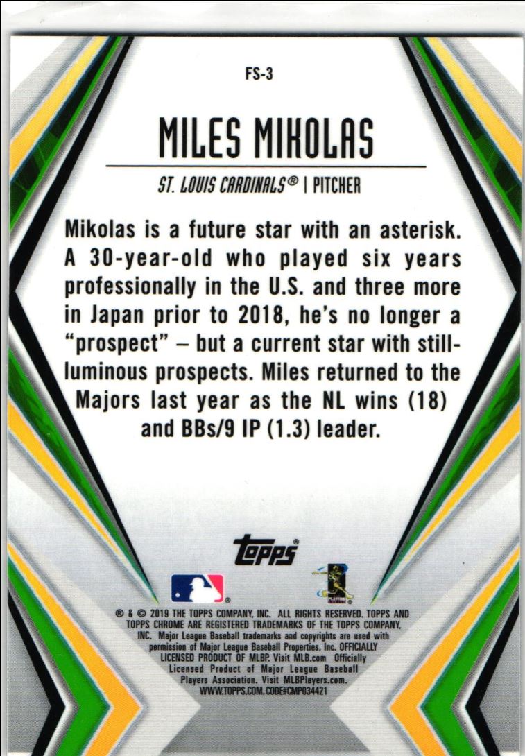 2019 Topps Chrome Future Stars Miles Mikolas