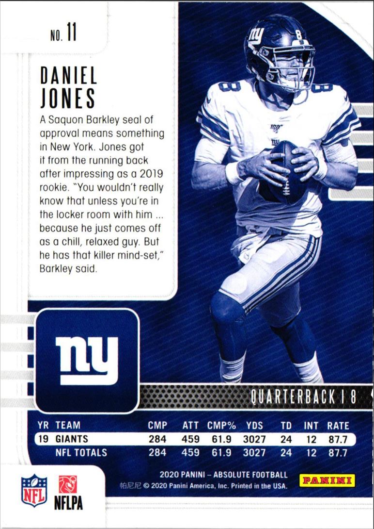 2020 Absolute Memorabilia Daniel Jones