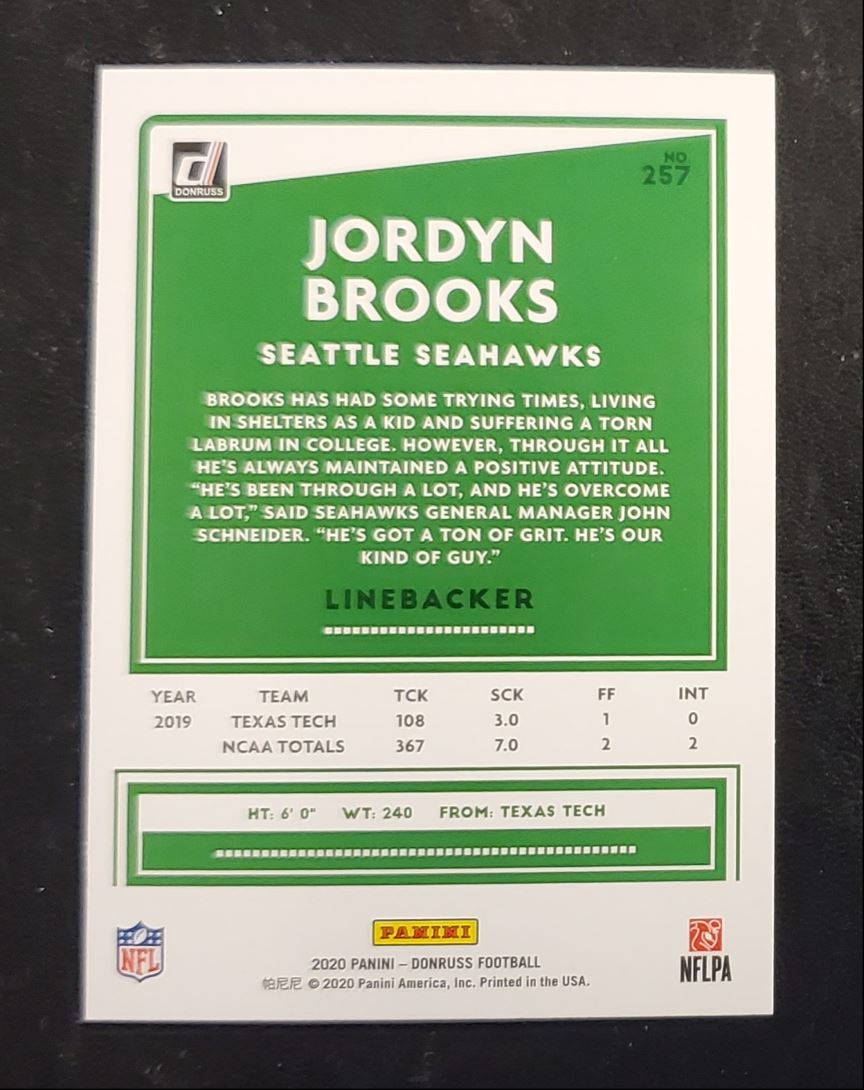 2020 Donruss Jordyn Brooks