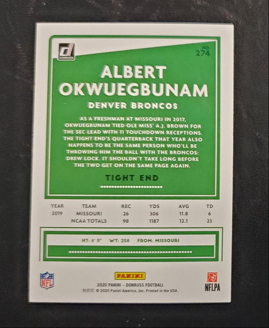 2020 Donruss Albert Okwuegbunam