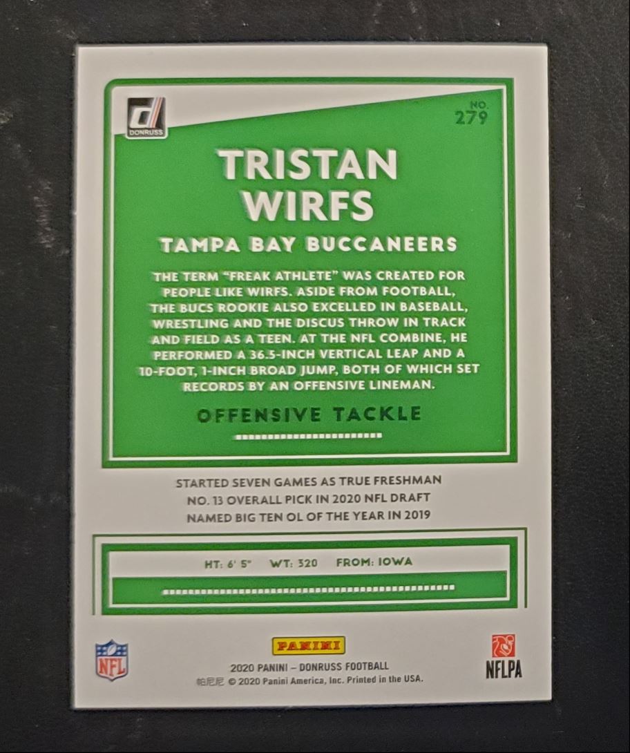 2020 Donruss Tristan Wirfs