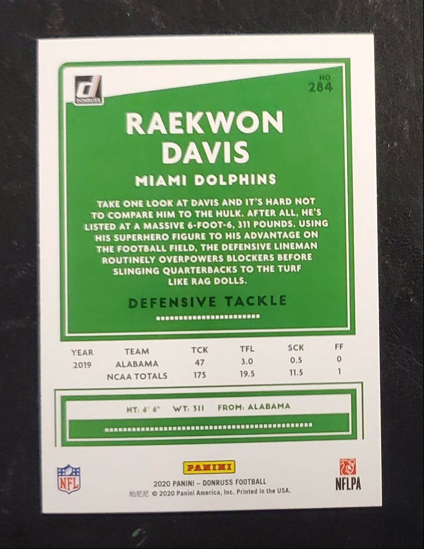 2020 Donruss Raekwon Davis