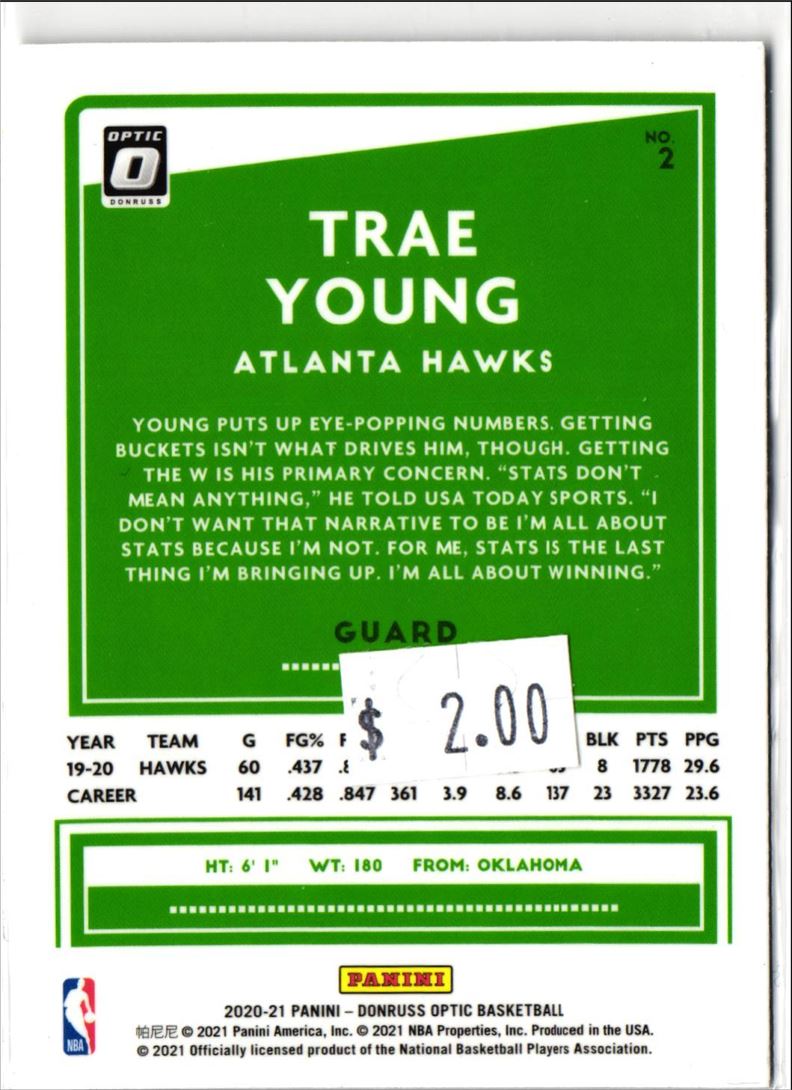 2020 Donruss Optic Trae Young