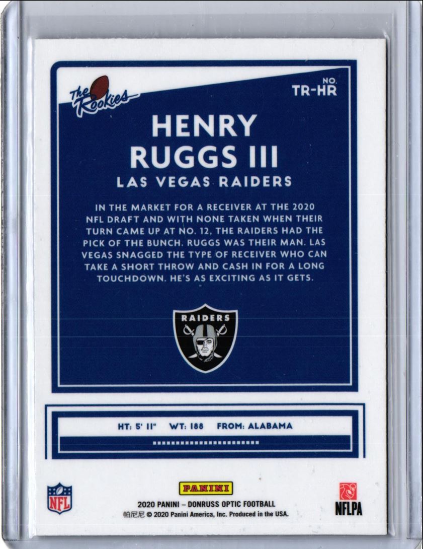 2020 Donruss Optic The Rookies Henry Ruggs III