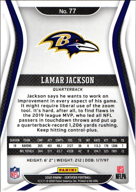 2020 Panini Certified Baltimore Ravens Logo