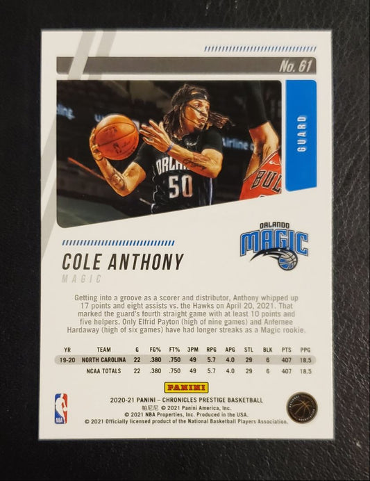 2020 Panini Chronicles Cole Anthony