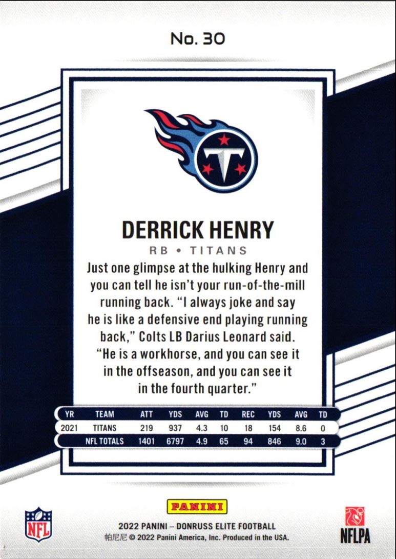 2020 Panini Contenders Draft Picks Derrick Henry