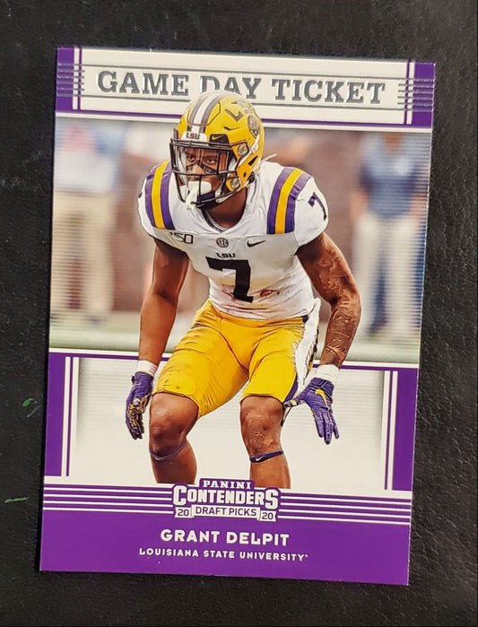 2020 Panini Contenders Draft Picks Game Day Ticket Grant Delpit