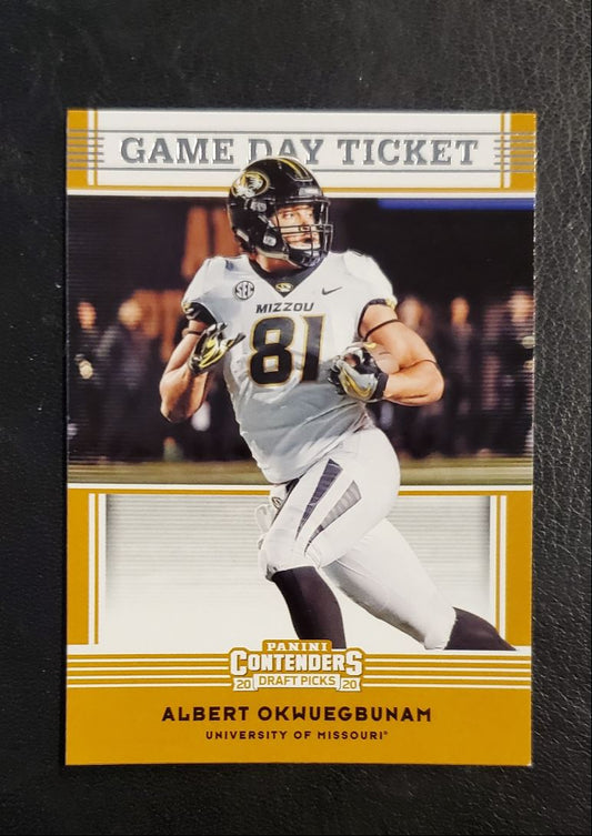 2020 Panini Contenders Draft Picks Game Day Ticket Albert Okwuegbunam