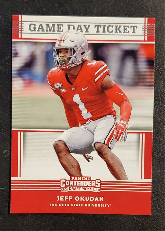 2020 Panini Contenders Draft Picks Game Day Ticket Jeff Okudah