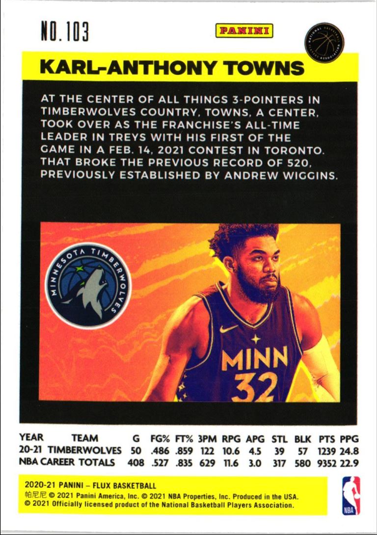 2020 Panini Flux Karl-Anthony Towns