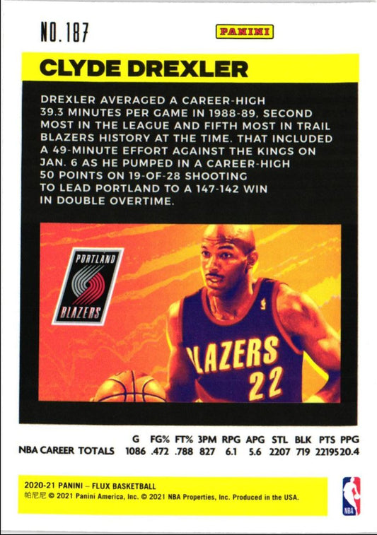 2020 Panini Flux Clyde Drexler