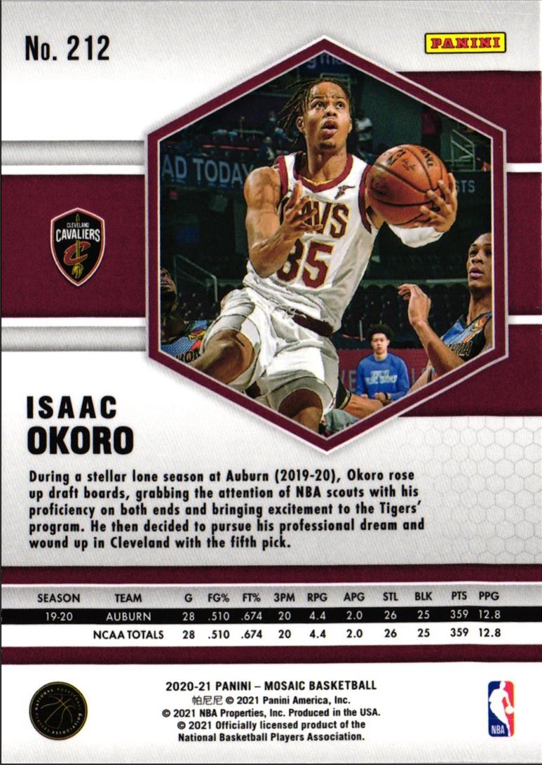 2020 Panini Mosaic Isaac Okoro