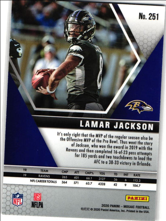 2020 Panini Mosaic Pro Bowl Lamar Jackson