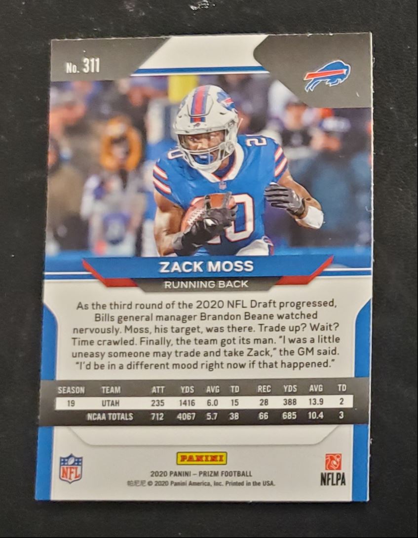 2020 Panini Prizm Zack Moss