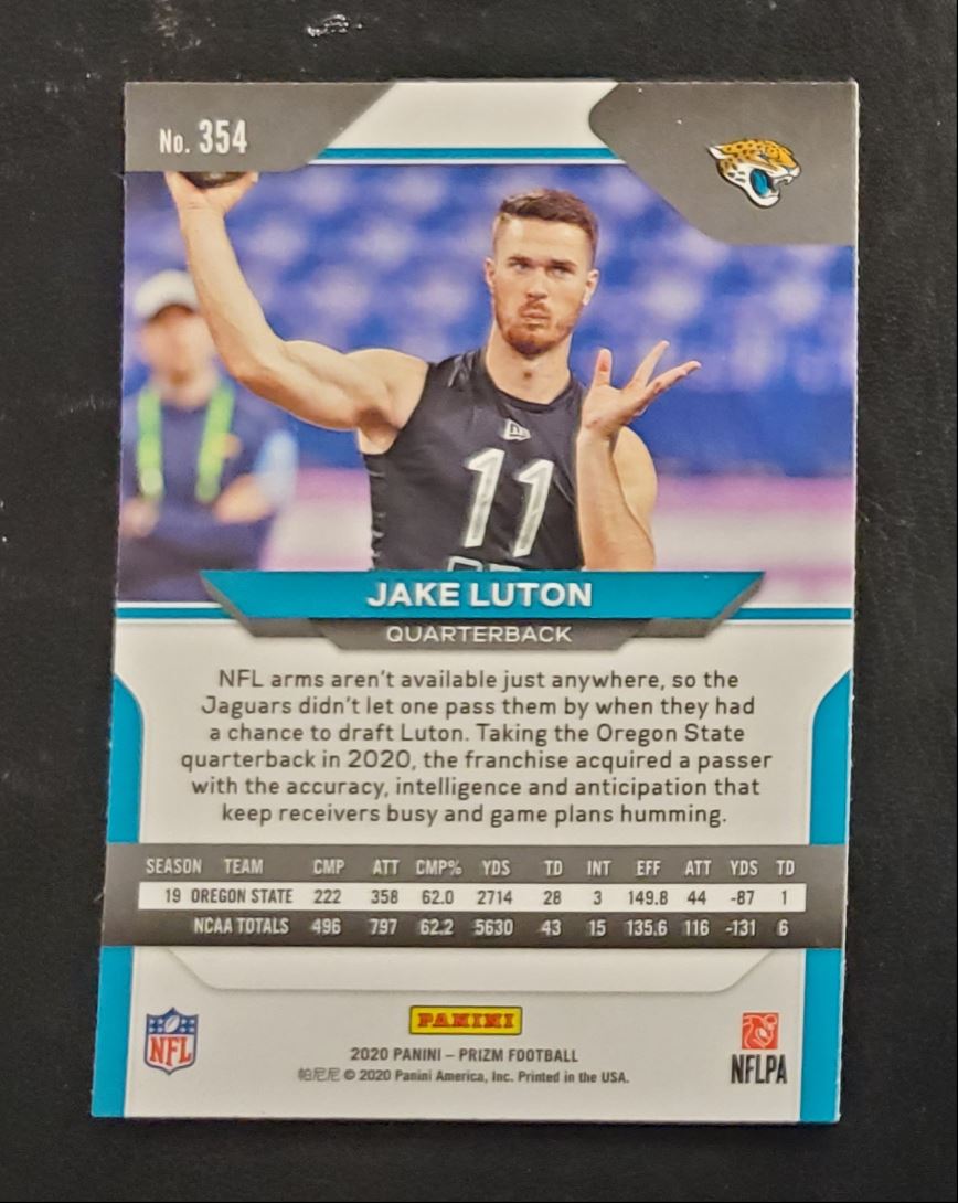 2020 Panini Prizm Jake Luton