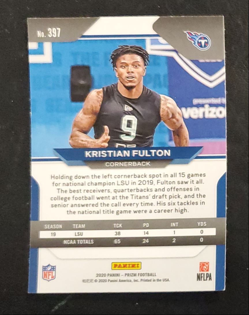 2020 Panini Prizm Kristian Fulton