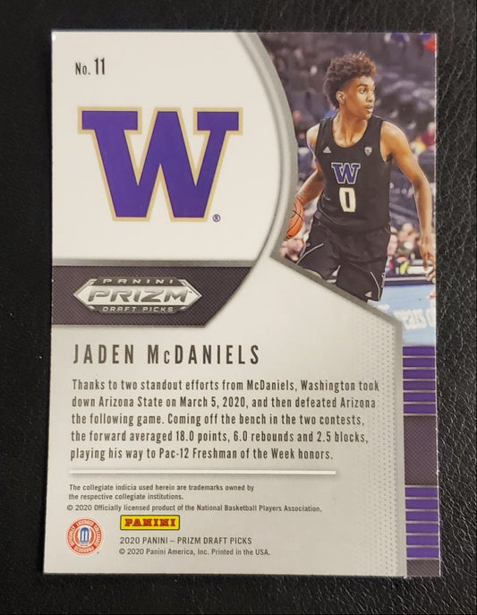 2020 Panini Prizm Draft Picks Collegiate Jaden McDaniels