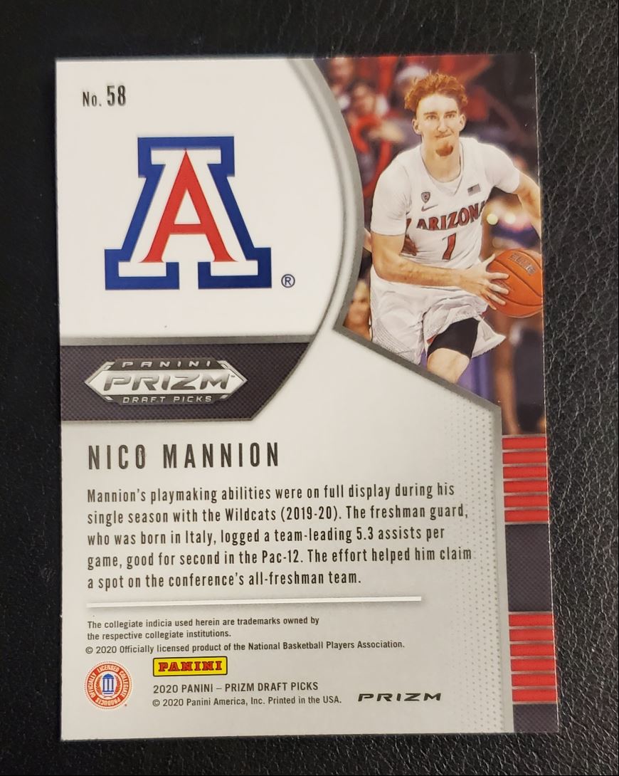 2020 Panini Prizm Draft Picks Collegiate Nico Mannion