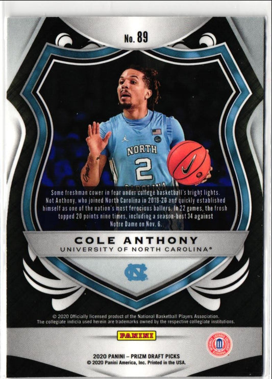 2020 Panini Prizm Draft Picks Collegiate Crusade Cole Anthony