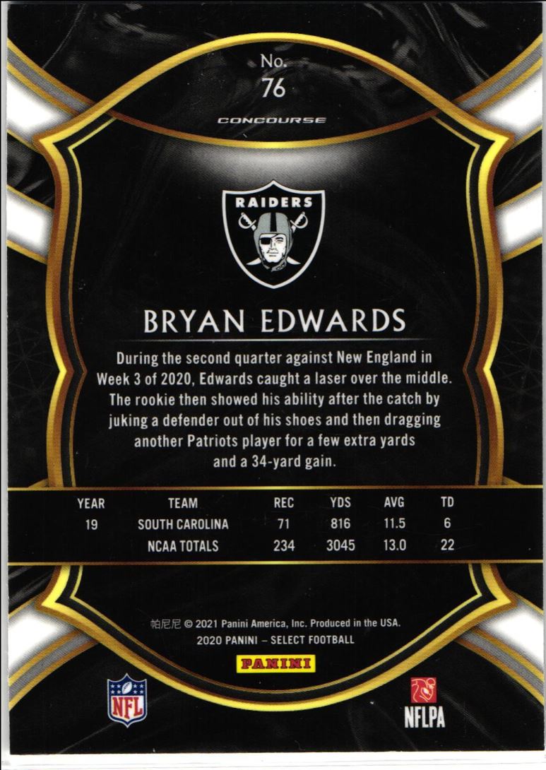 2020 Panini Select Concourse Bryan Edwards