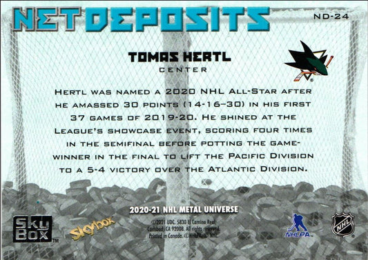 2020 Skybox Metal Universe Net Deposits Tomas Hertl