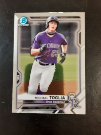 2021 Bowman Chrome Prospects Michael Toglia