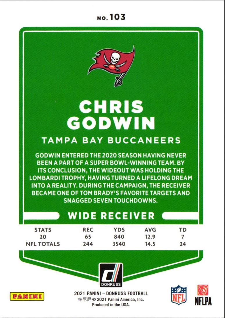 2021 Donruss Chris Godwin