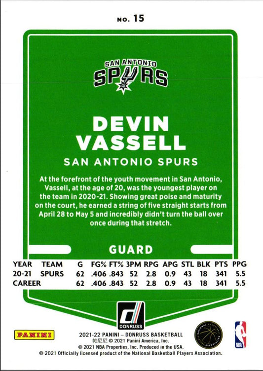 2021 Donruss Devin Vassell