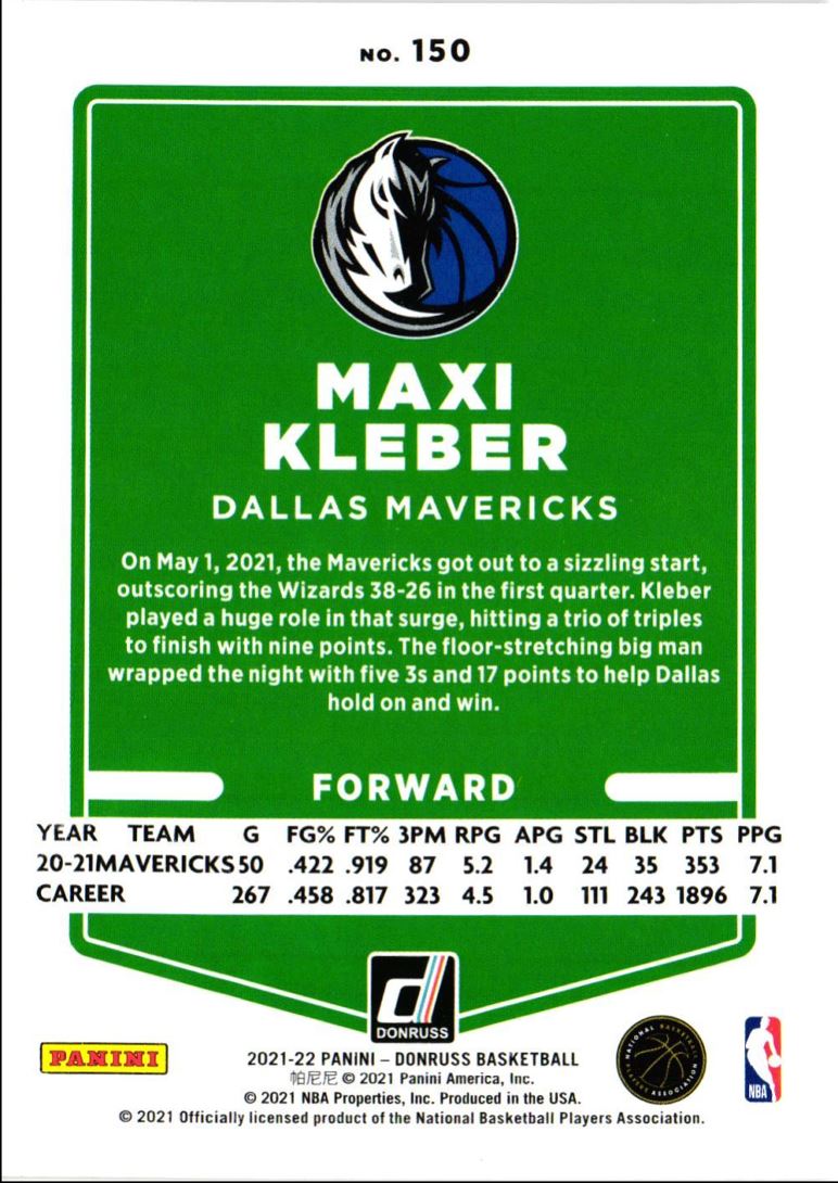 2021 Donruss Maxi Kleber