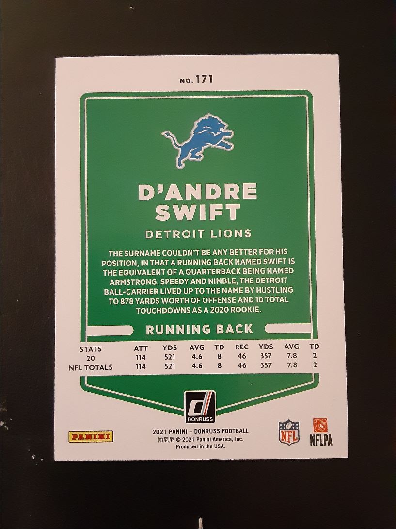 2021 Donruss D'Andre Swift