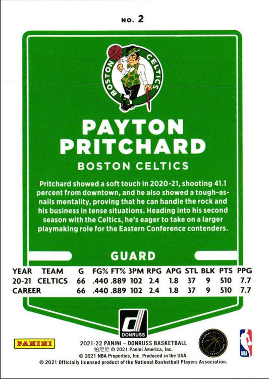 2021 Donruss Payton Pritchard