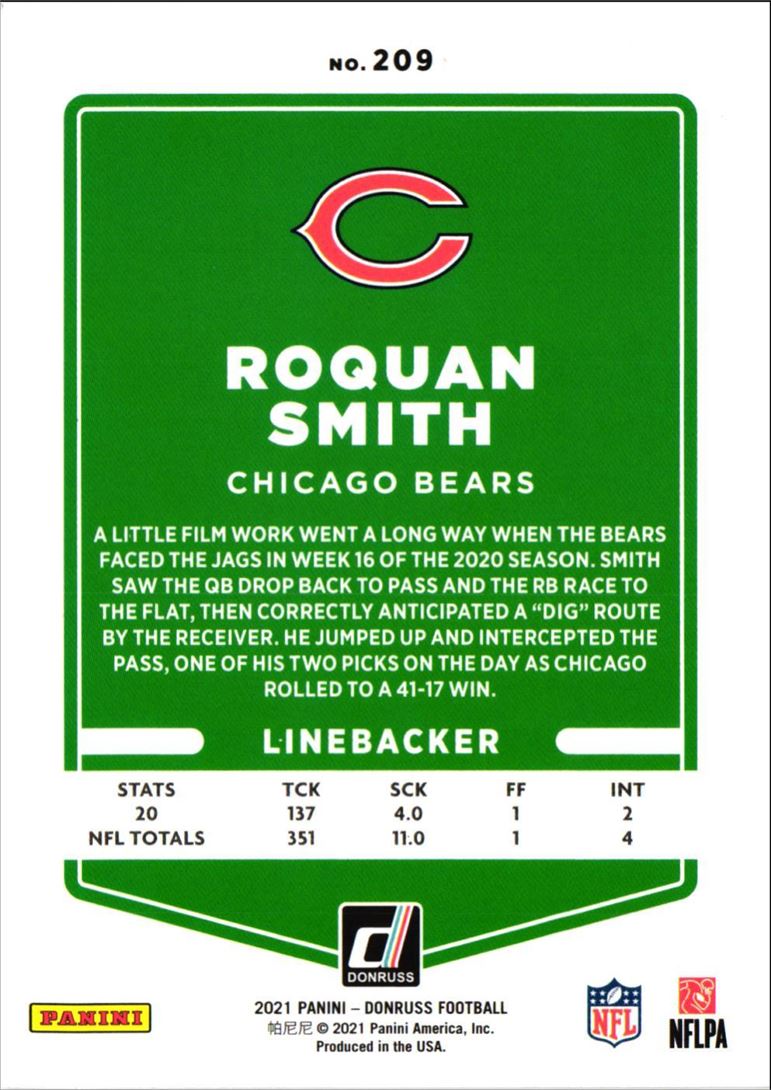 2021 Donruss Roquan Smith