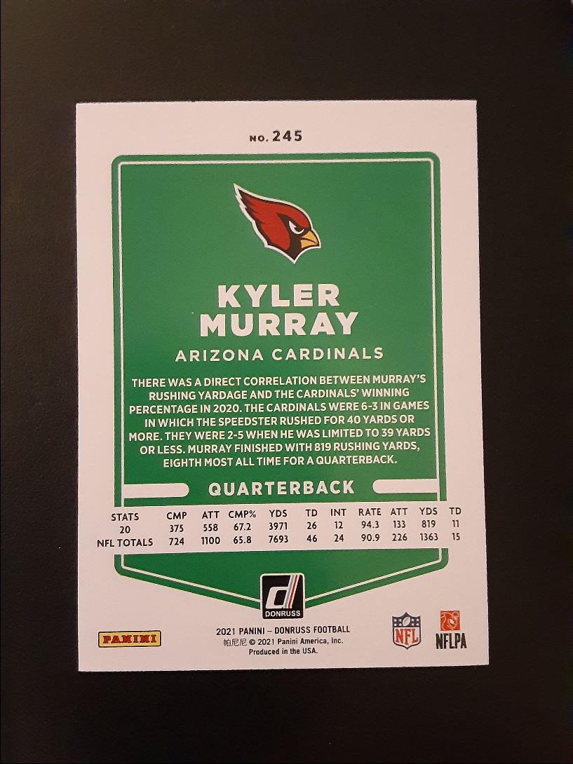 2021 Donruss Kyler Murray