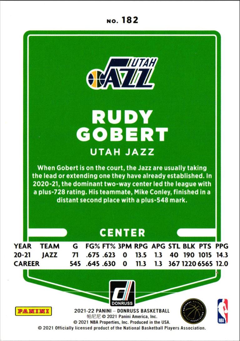 2021 Donruss Rudy Gobert