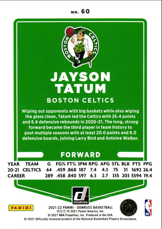 2021 Donruss Jayson Tatum