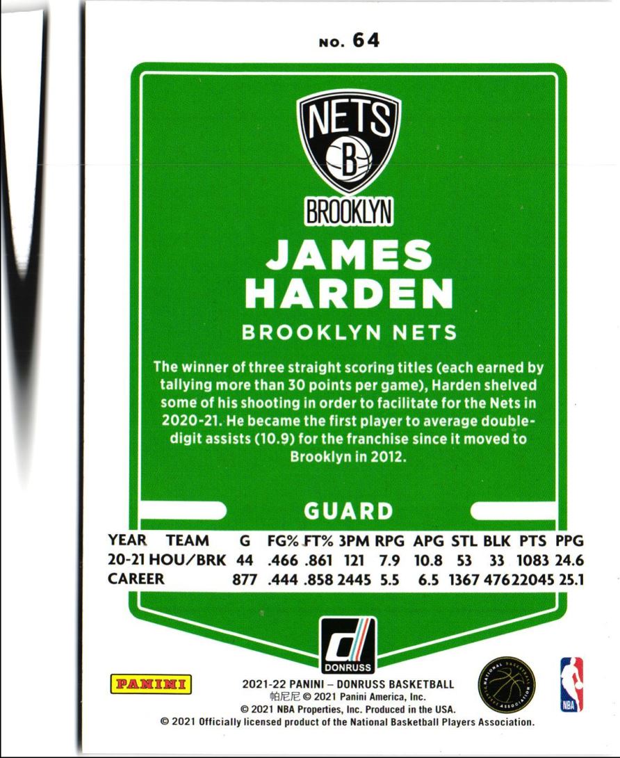 2021 Donruss James Harden