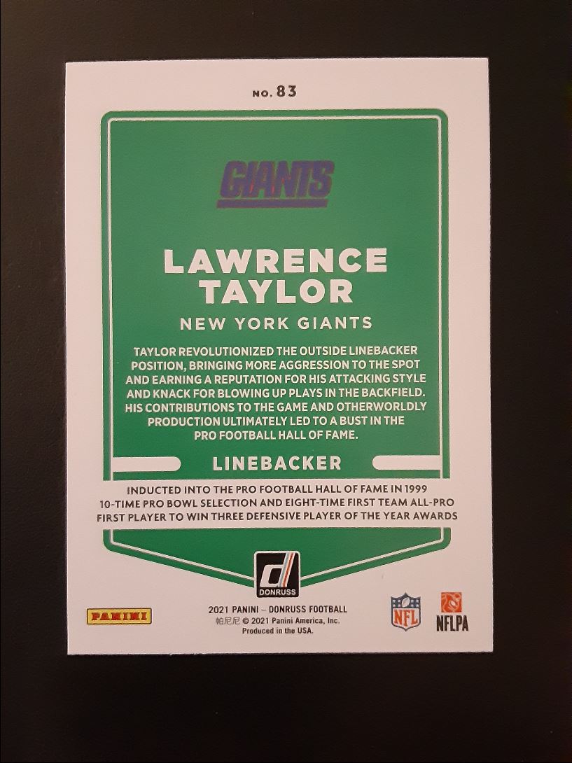 2021 Donruss Lawrence Taylor