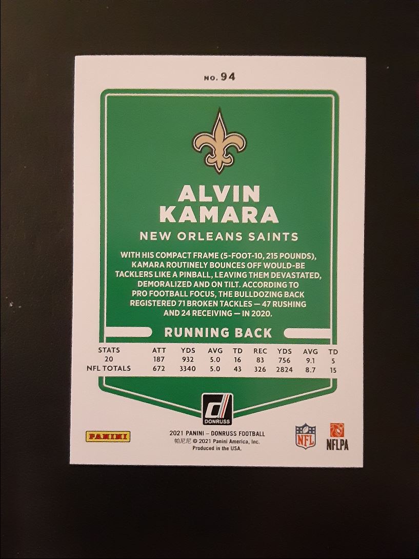 2021 Donruss Alvin Kamara