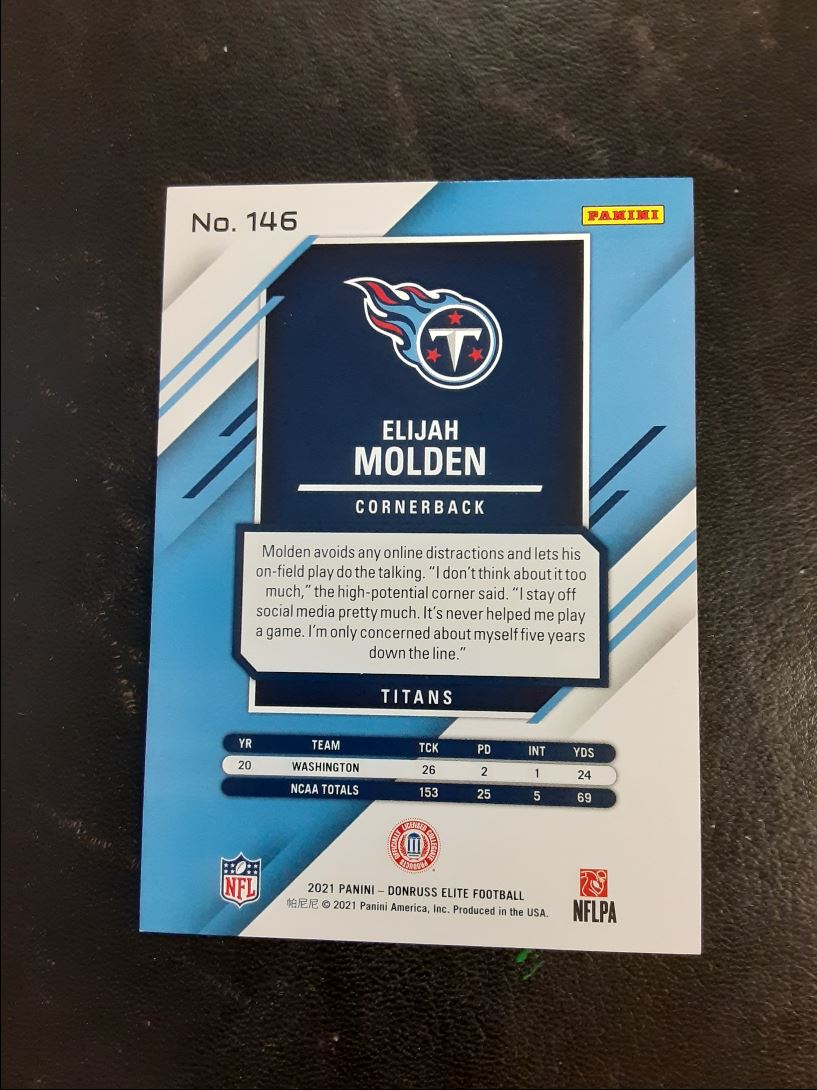 2021 Donruss Elite Elijah Molden