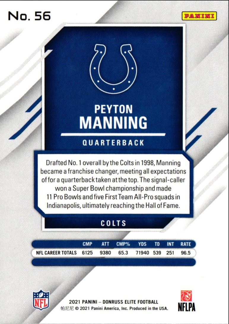 2021 Donruss Elite Peyton Manning