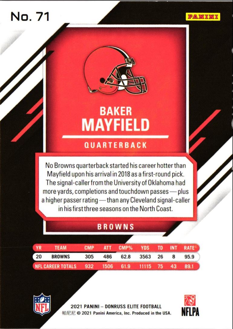 2021 Donruss Elite Baker Mayfield