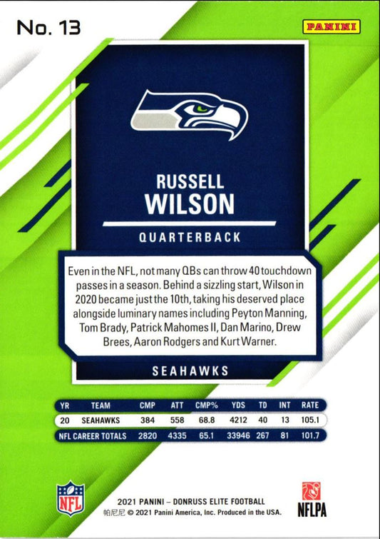 2021 Donruss Elite Russell Wilson