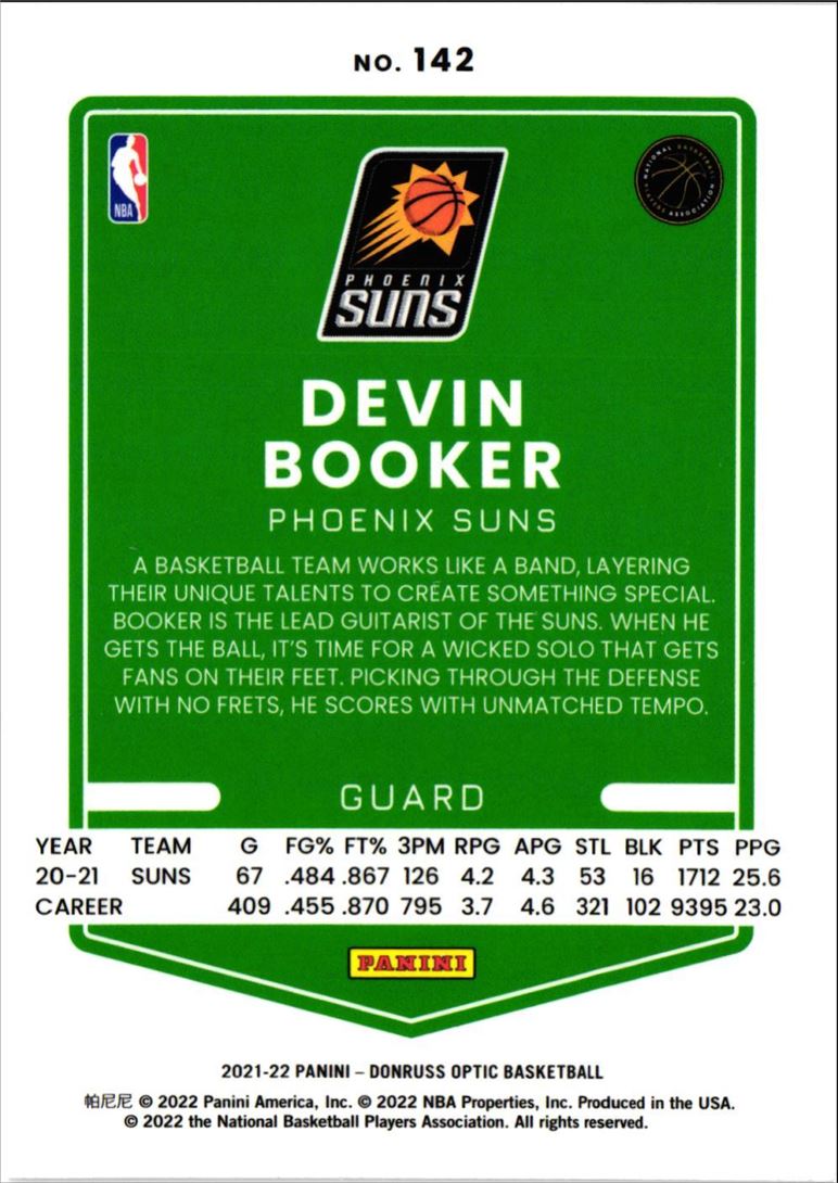 2021 Donruss Optic Devin Booker