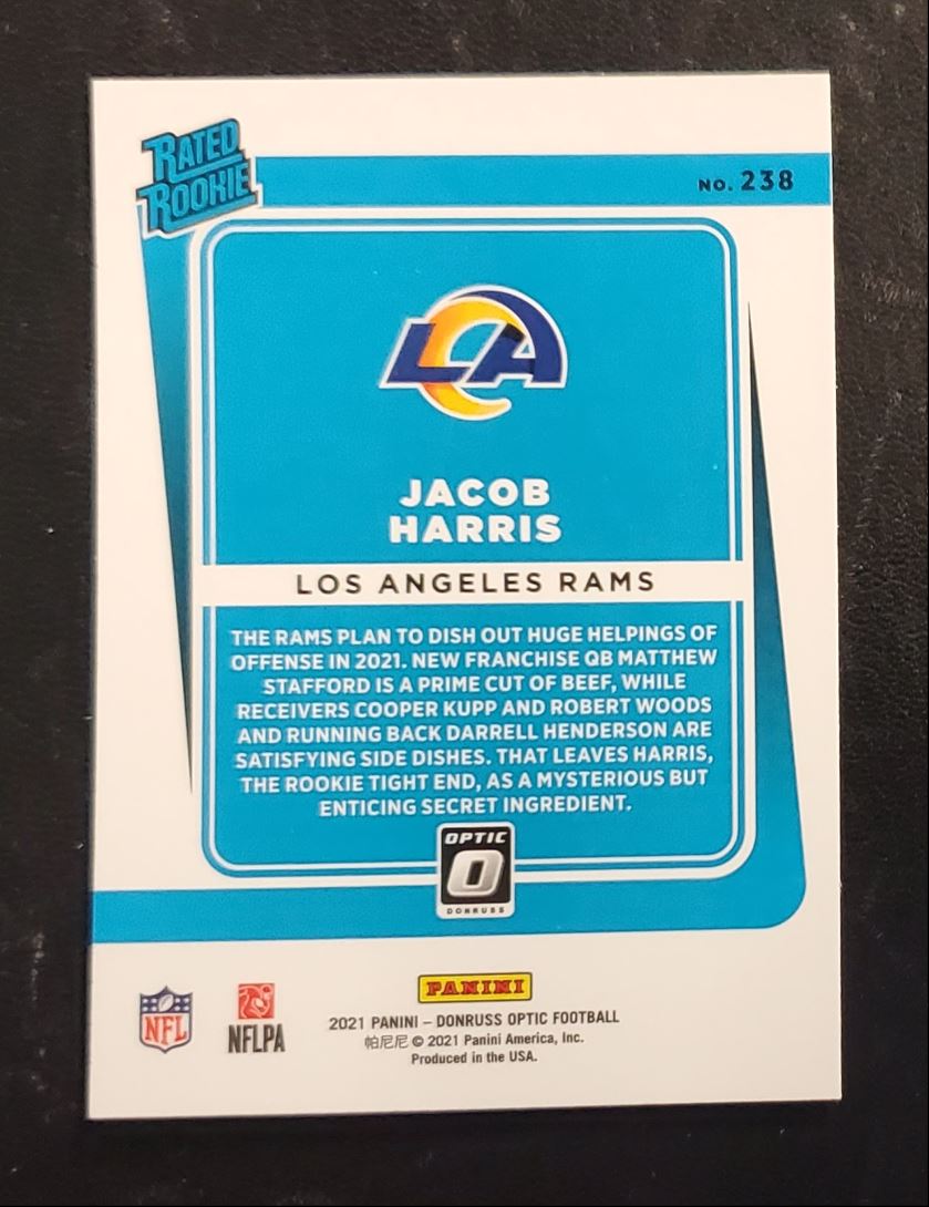 2021 Donruss Optic Rated Rookie Jacob Harris