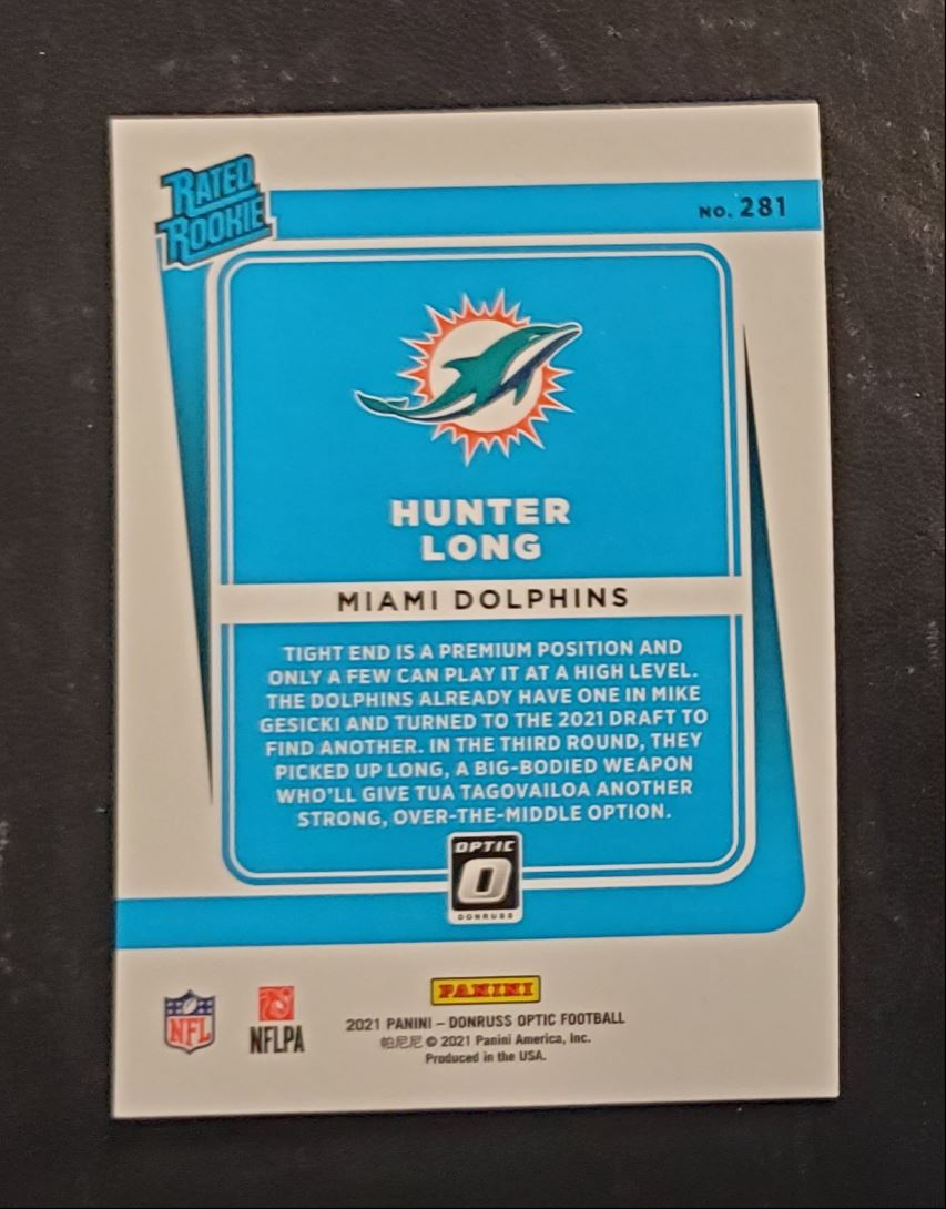 2021 Donruss Optic Rated Rookie Hunter Long