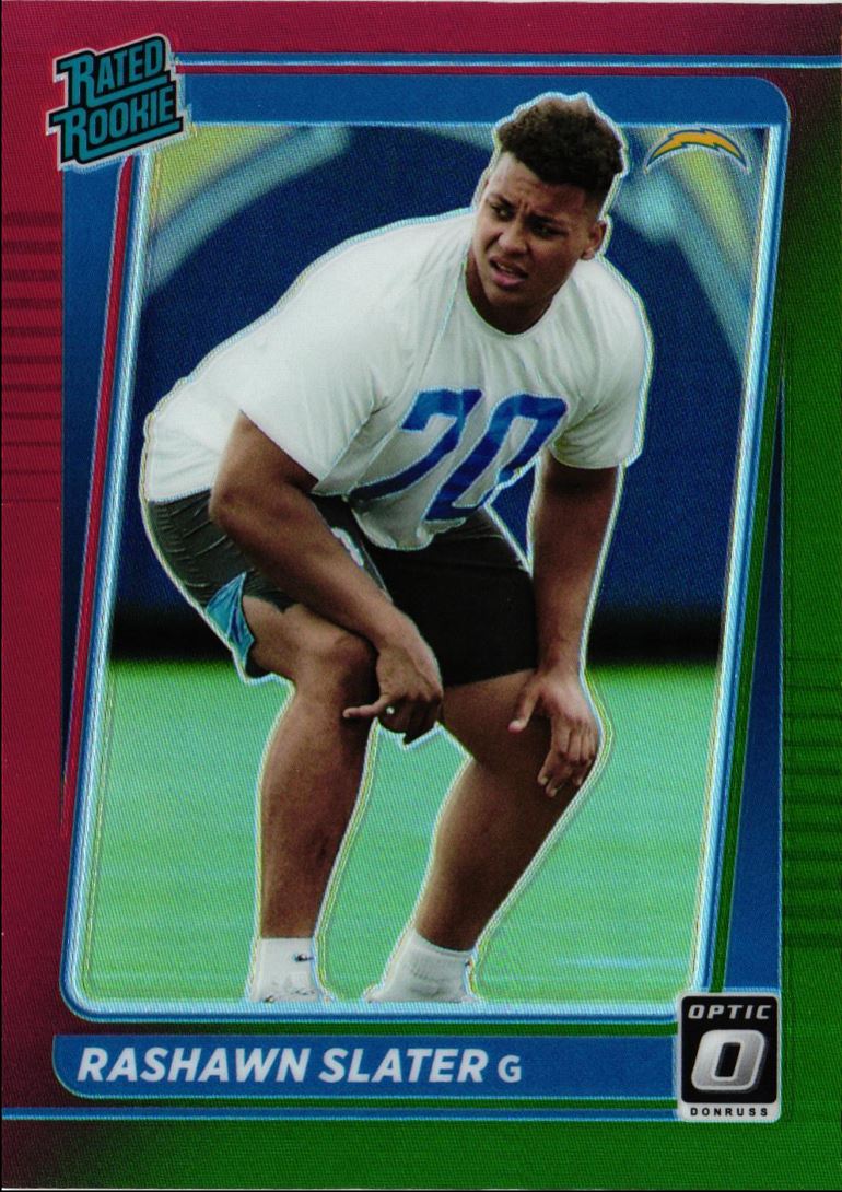 2021 Donruss Optic Rated Rookie Preview Red and Green Rashawn Slater