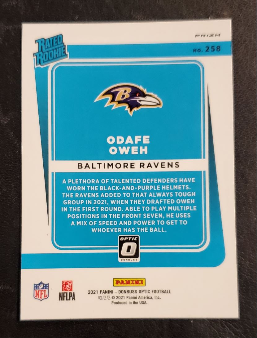 2021 Donruss Optic Rated Rookie Silver Prizm Odafe Oweh