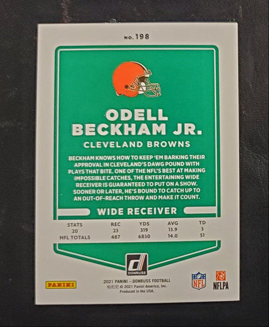 2021 Donruss Press Proof Yellow Odell Beckham Jr.